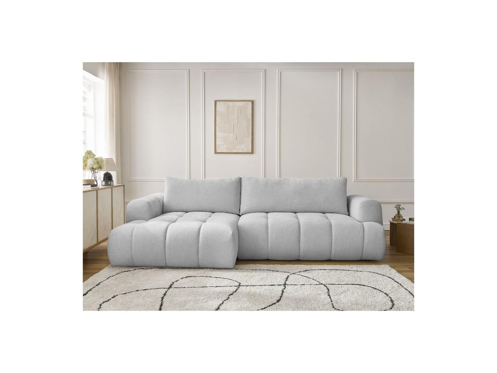 Fuji - Canapé D'Angle Convertible - Tissu Lisse - Angle Gauche