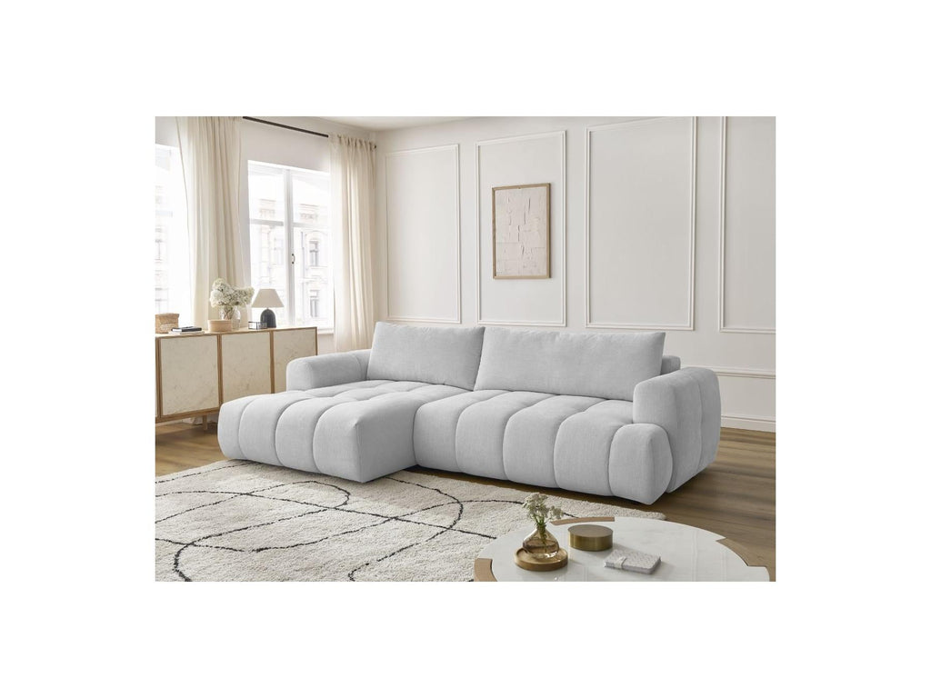 Fuji - Canapé D'Angle Convertible - Tissu Lisse - Angle Gauche