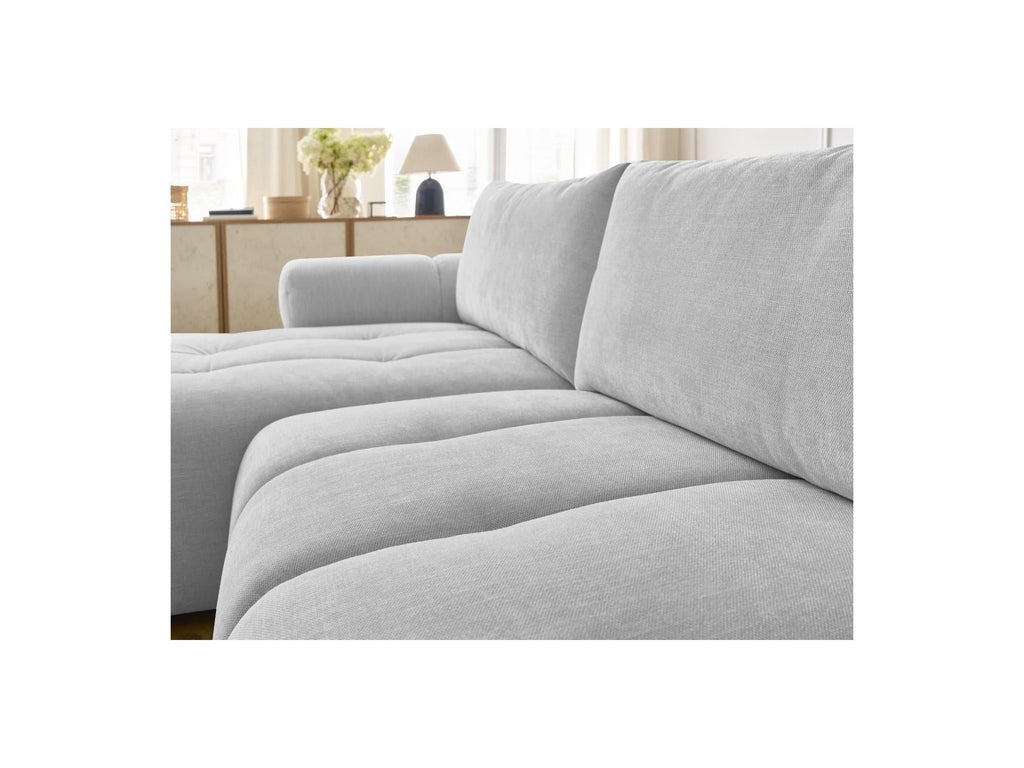 Fuji - Canapé D'Angle Convertible - Tissu Lisse - Angle Gauche