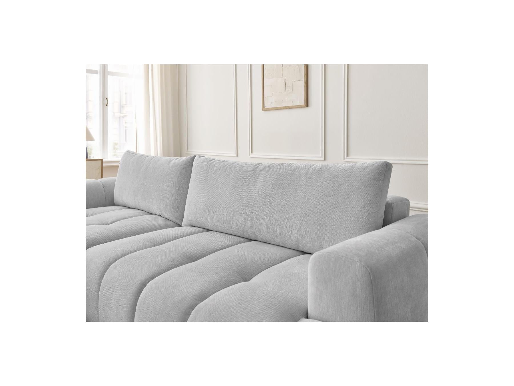 Fuji - Canapé D'Angle Convertible - Tissu Lisse - Angle Gauche