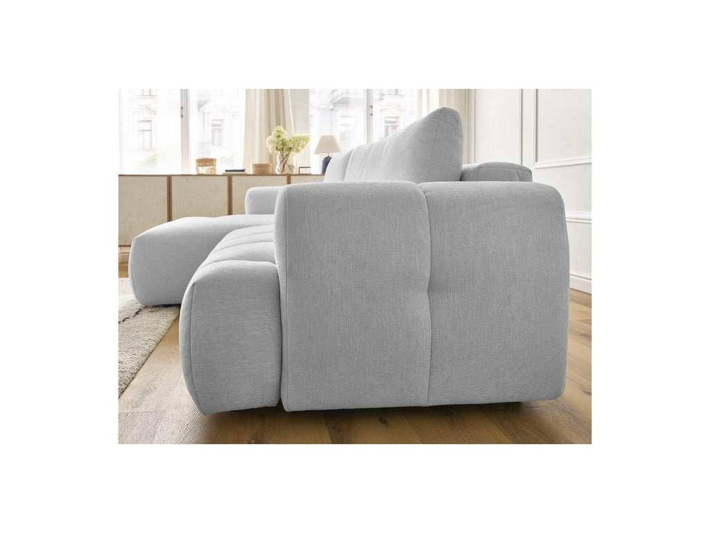 Fuji - Canapé D'Angle Convertible - Tissu Lisse - Angle Gauche
