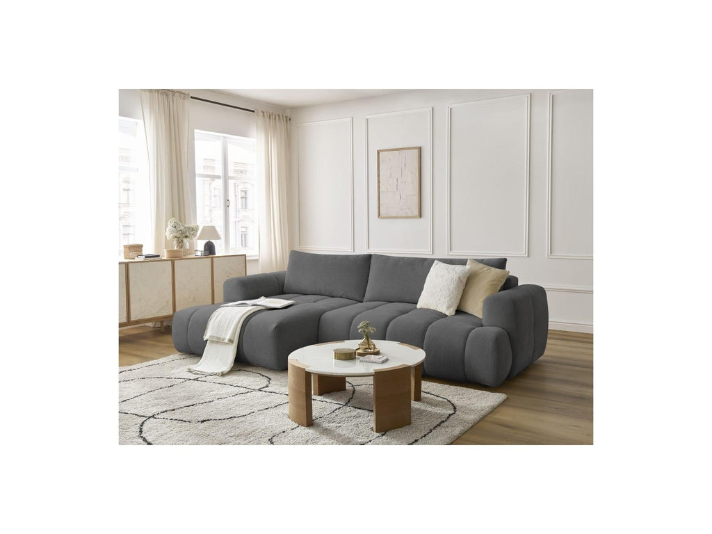 Fuji - Canapé D'Angle Convertible - Tissu Lisse - Angle Gauche
