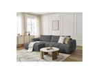 Fuji - Canapé D'Angle Convertible - Tissu Lisse - Angle Gauche