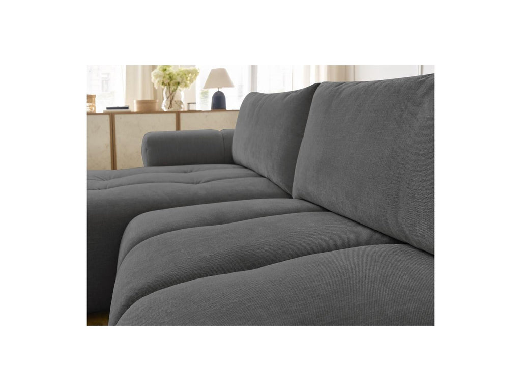 Fuji - Canapé D'Angle Convertible - Tissu Lisse - Angle Gauche
