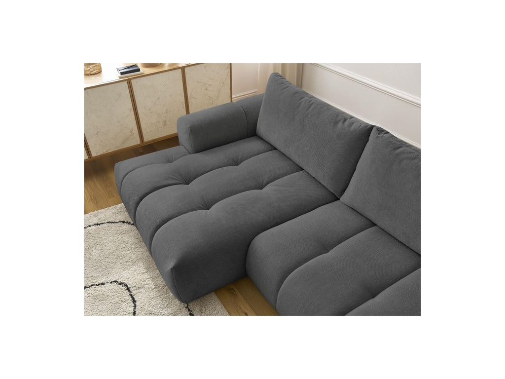 Fuji - Canapé D'Angle Convertible - Tissu Lisse - Angle Gauche