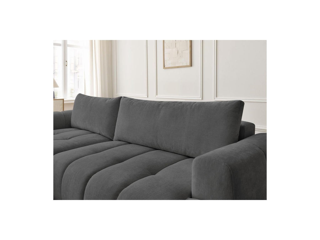 Fuji - Canapé D'Angle Convertible - Tissu Lisse - Angle Gauche