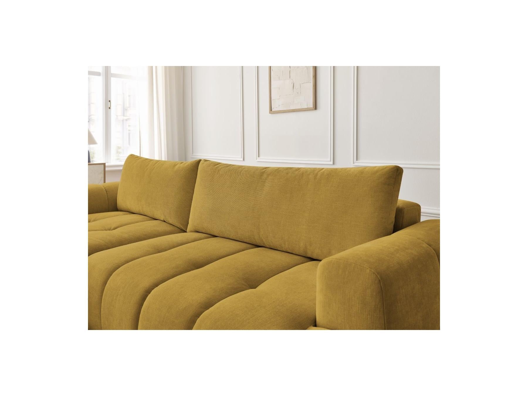Fuji - Canapé D'Angle Convertible - Tissu Lisse - Angle Gauche