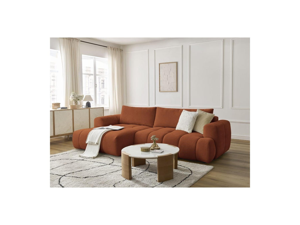 Fuji - Canapé D'Angle Convertible - Tissu Lisse - Angle Gauche