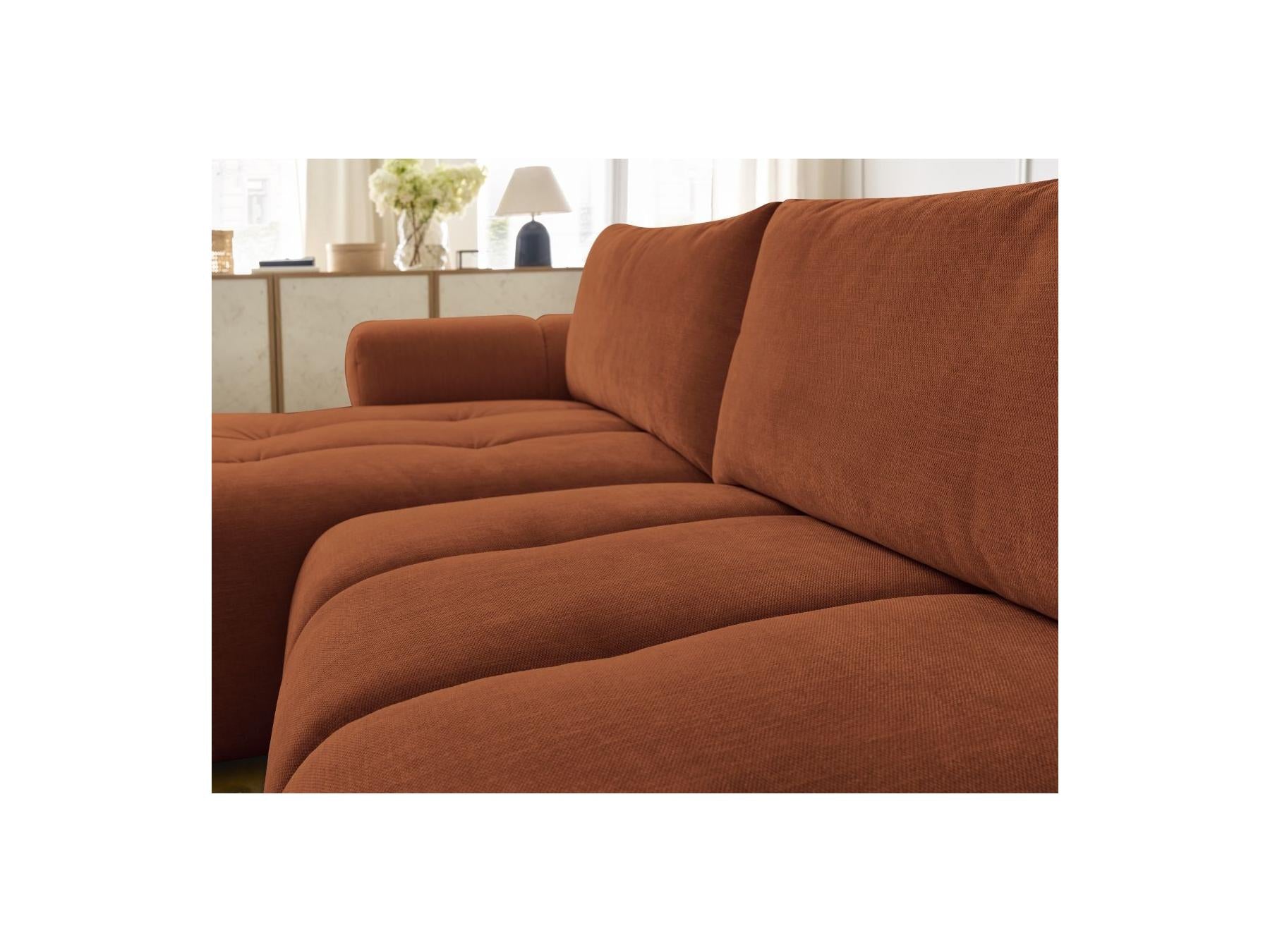 Fuji - Canapé D'Angle Convertible - Tissu Lisse - Angle Gauche
