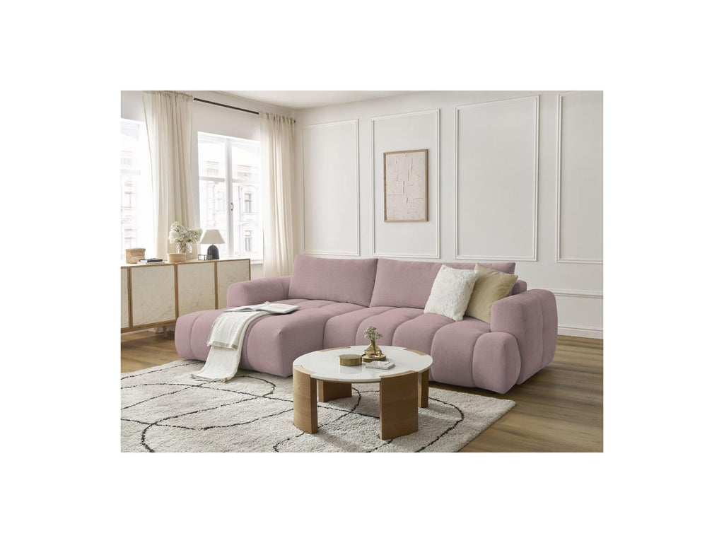 Fuji - Canapé D'Angle Convertible - Tissu Lisse - Angle Gauche