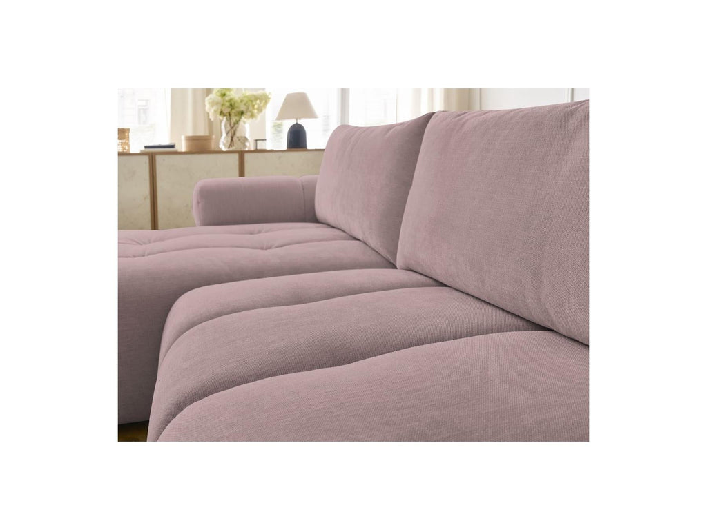 Fuji - Canapé D'Angle Convertible - Tissu Lisse - Angle Gauche
