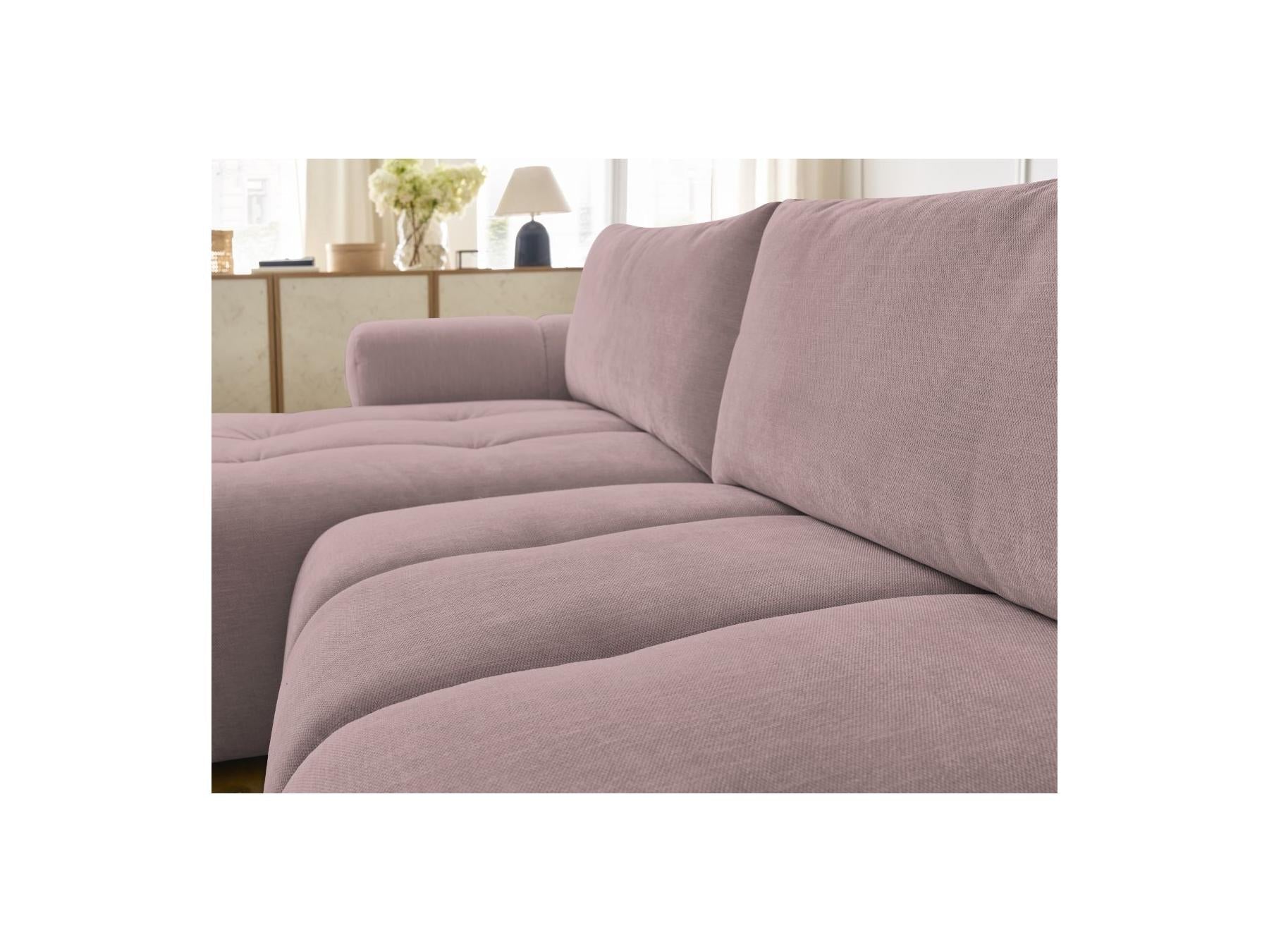 Fuji - Canapé D'Angle Convertible - Tissu Lisse - Angle Gauche