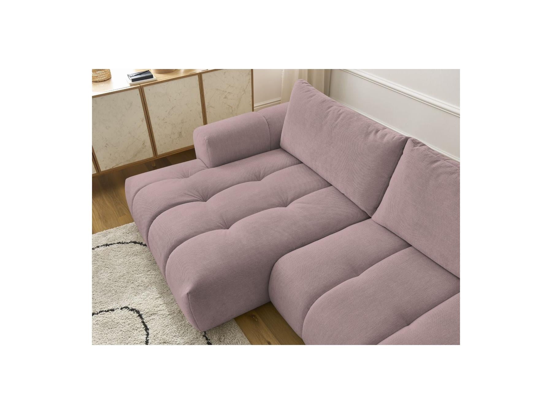 Fuji - Canapé D'Angle Convertible - Tissu Lisse - Angle Gauche