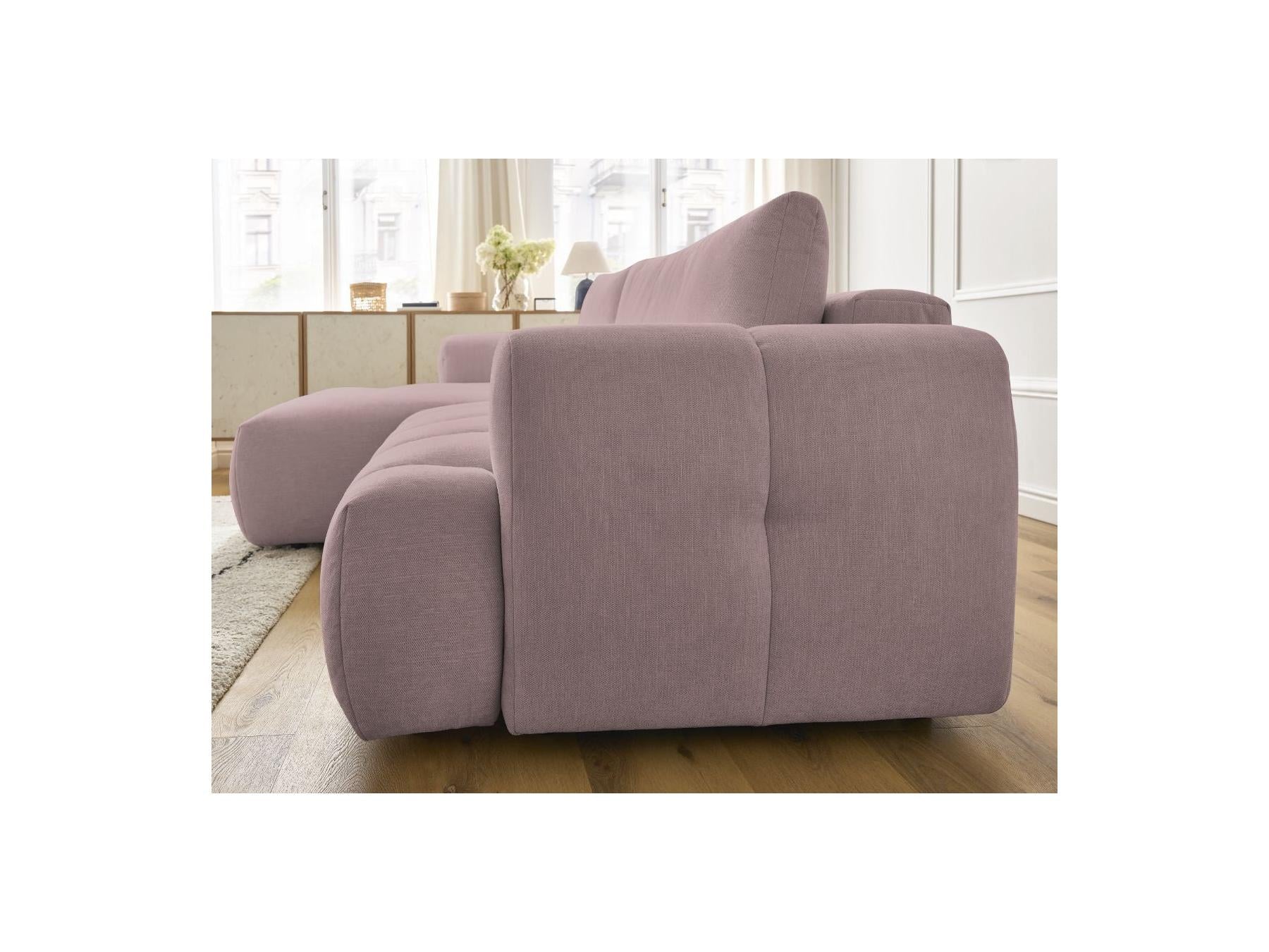 Fuji - Canapé D'Angle Convertible - Tissu Lisse - Angle Gauche