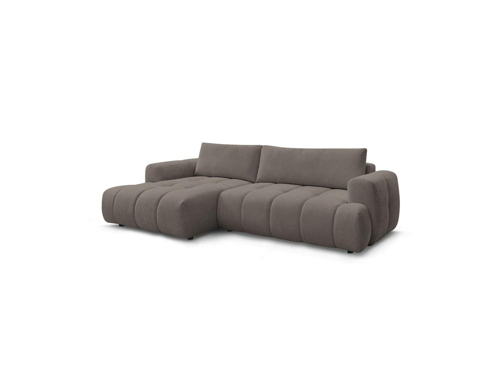 Fuji - Canapé D'Angle Convertible - Tissu Lisse - Angle Gauche