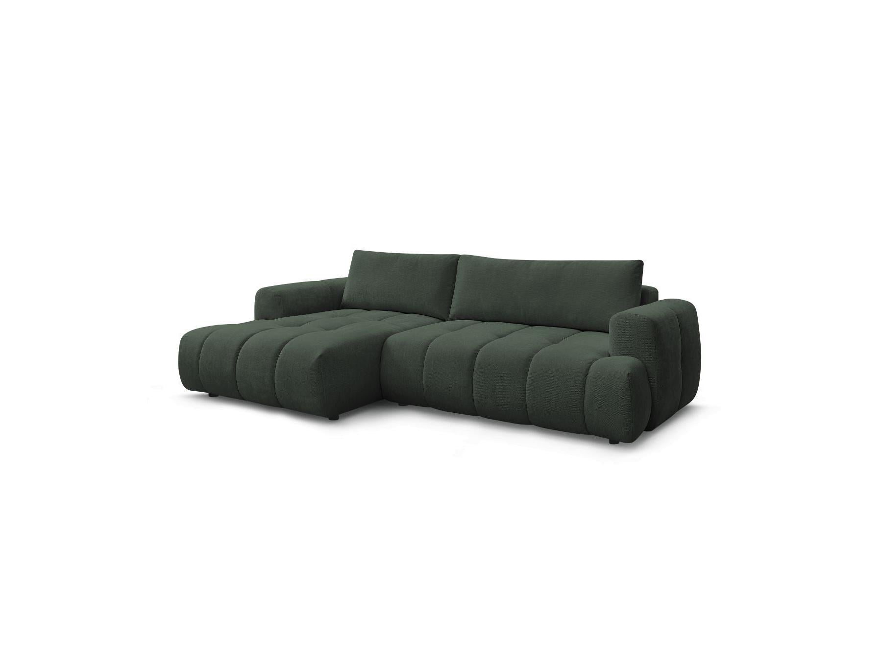 Fuji - Canapé D'Angle Convertible - Tissu Lisse - Angle Gauche