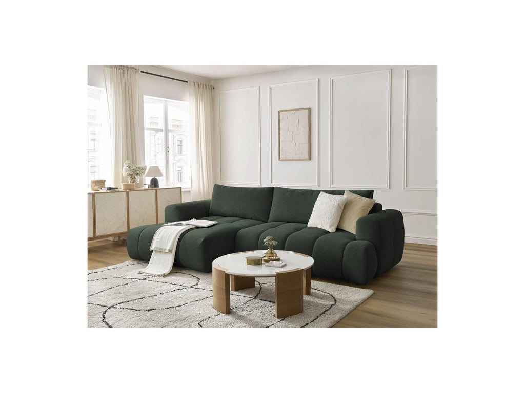 Fuji - Canapé D'Angle Convertible - Tissu Lisse - Angle Gauche