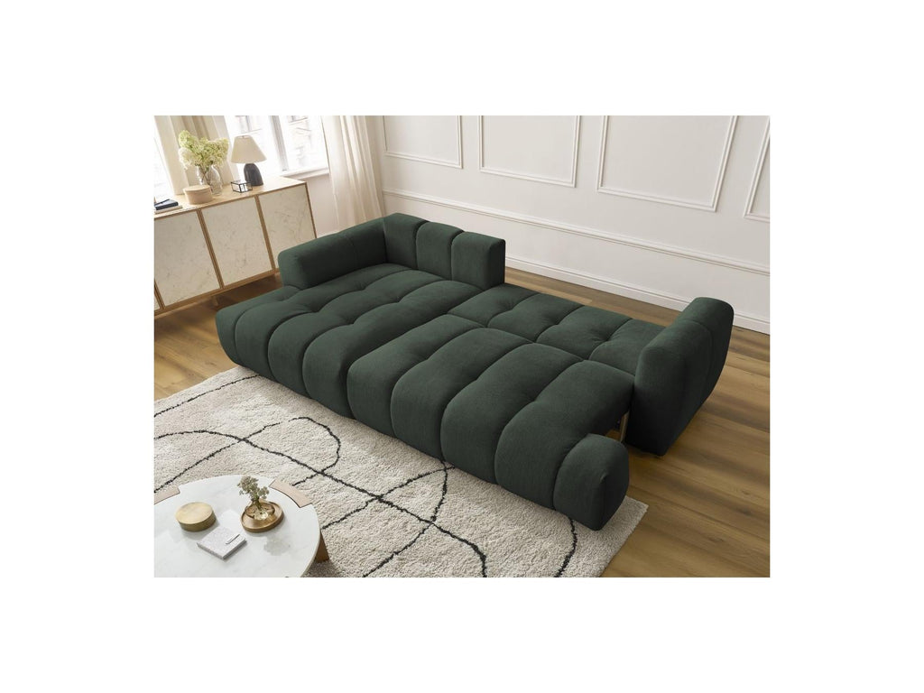 Fuji - Canapé D'Angle Convertible - Tissu Lisse - Angle Gauche