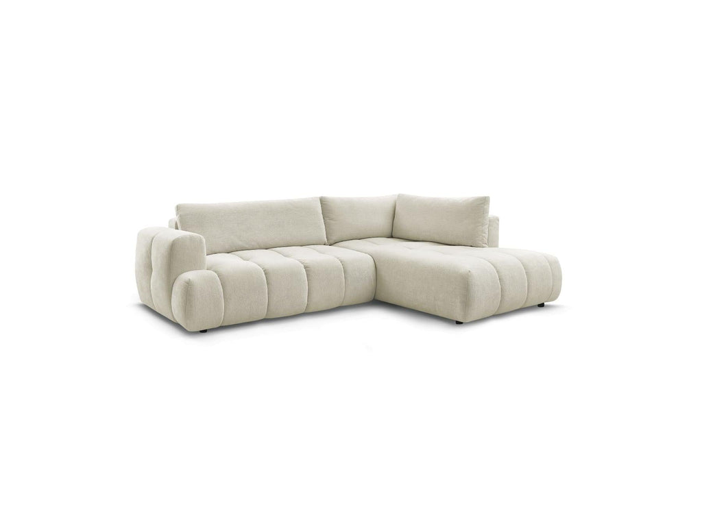 Fuji - Canapé D'Angle L Convertible - Tissu Lisse - Angle Droit