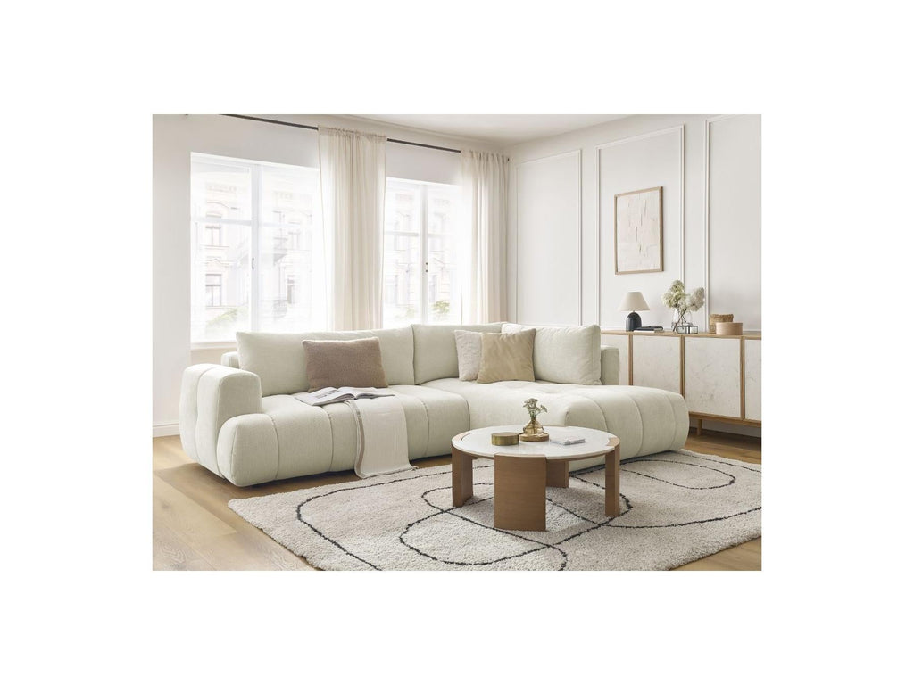 Fuji - Canapé D'Angle L Convertible - Tissu Lisse - Angle Droit