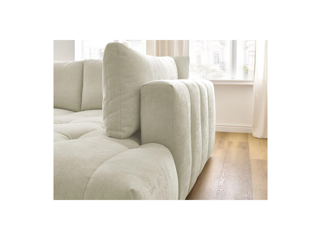 Fuji - Canapé D'Angle L Convertible - Tissu Lisse - Angle Droit