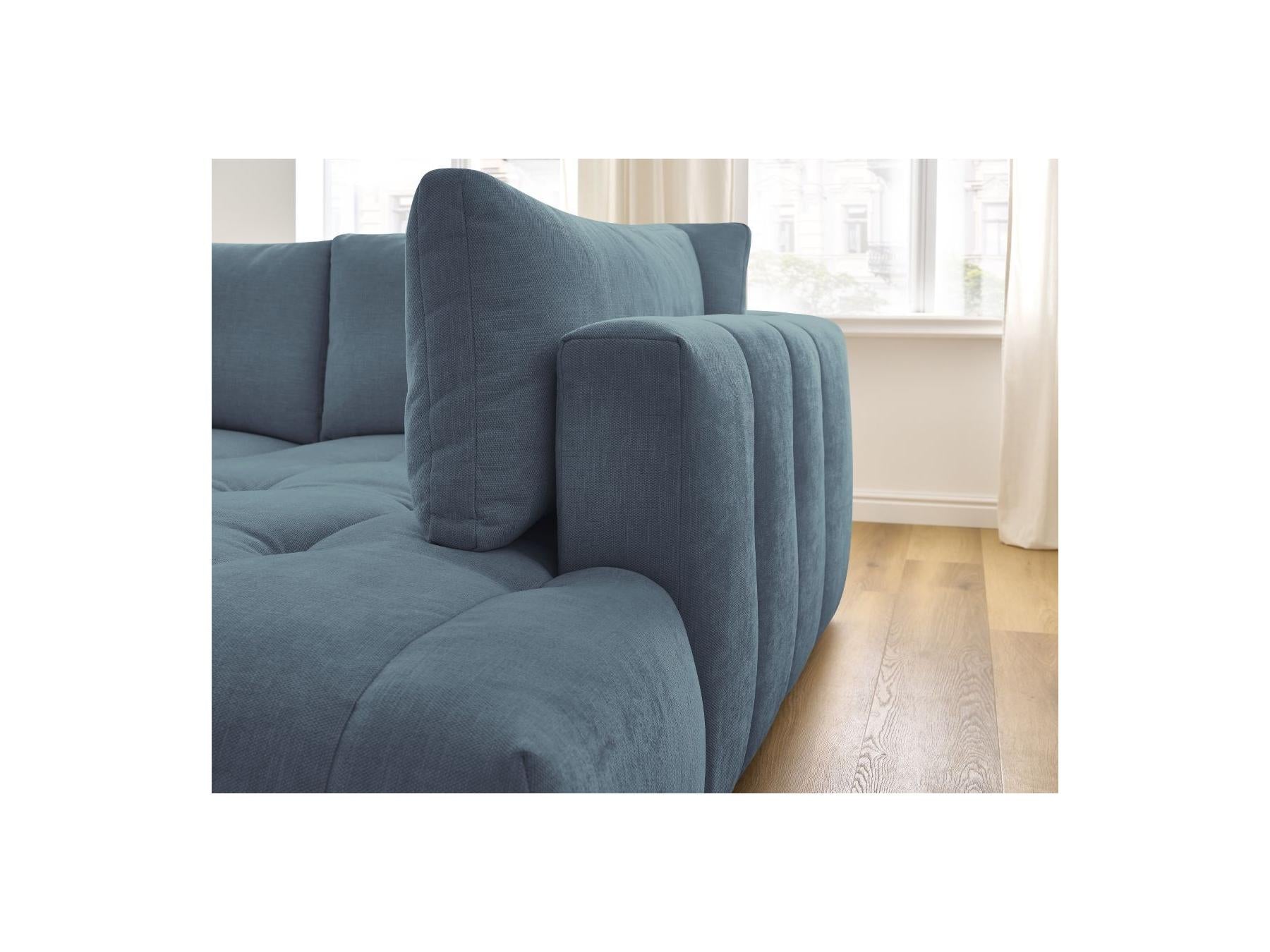 Fuji - Canapé D'Angle L Convertible - Tissu Lisse - Angle Droit