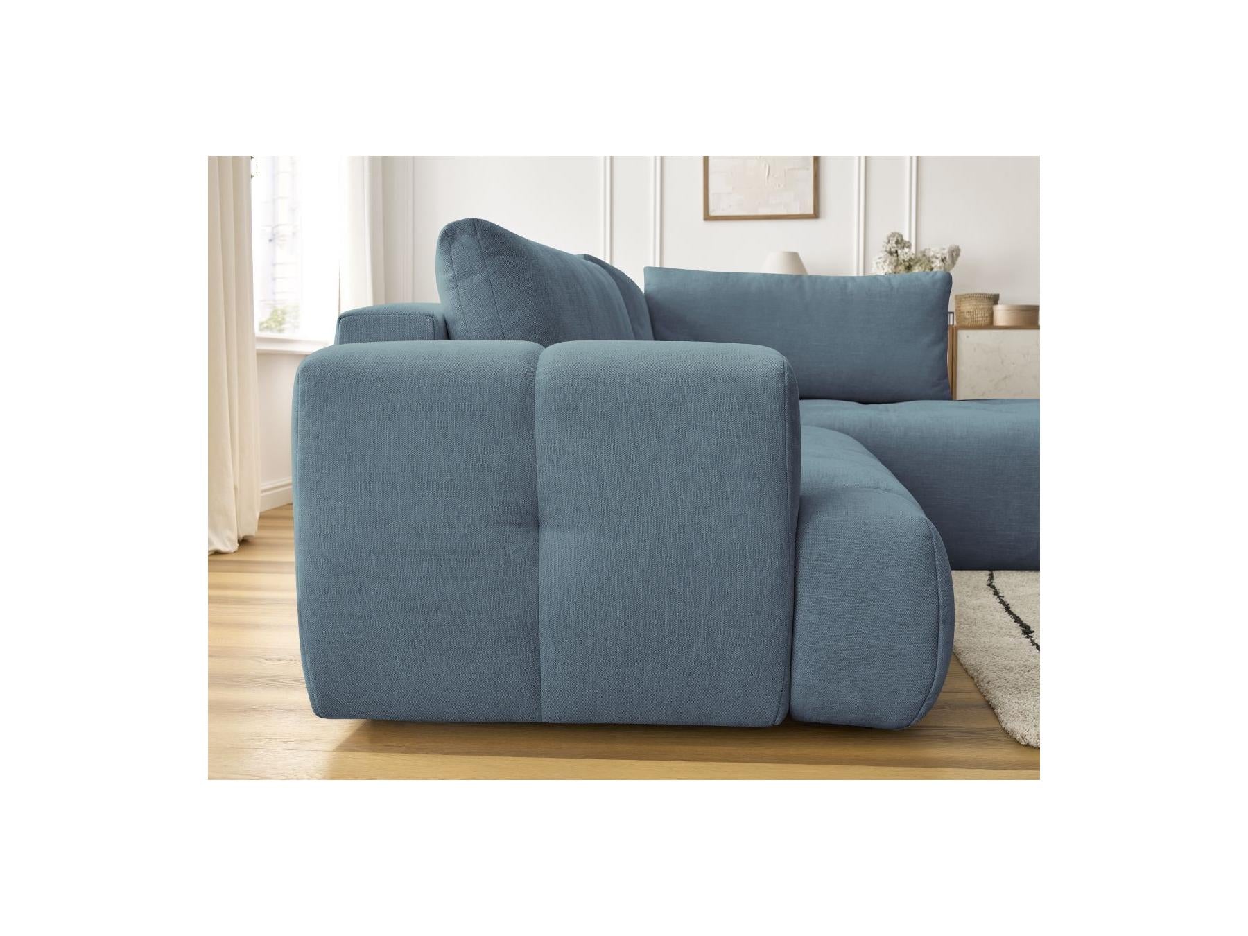 Fuji - Canapé D'Angle L Convertible - Tissu Lisse - Angle Droit