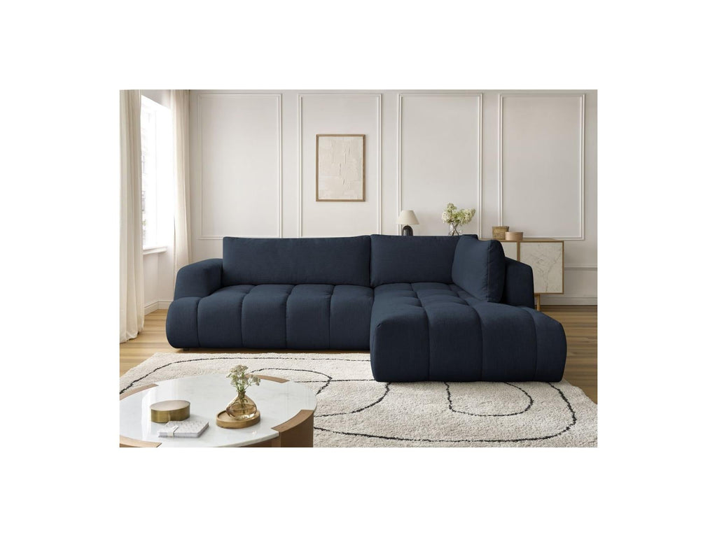 Fuji - Canapé D'Angle L Convertible - Tissu Lisse - Angle Droit