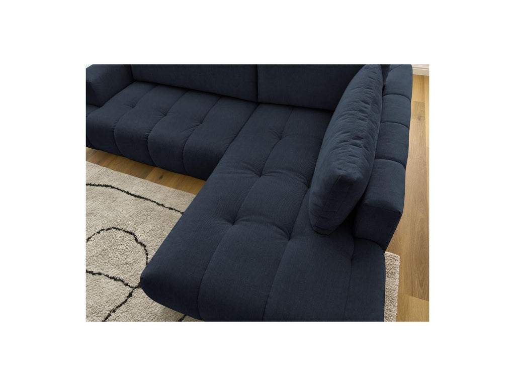 Fuji - Canapé D'Angle L Convertible - Tissu Lisse - Angle Droit