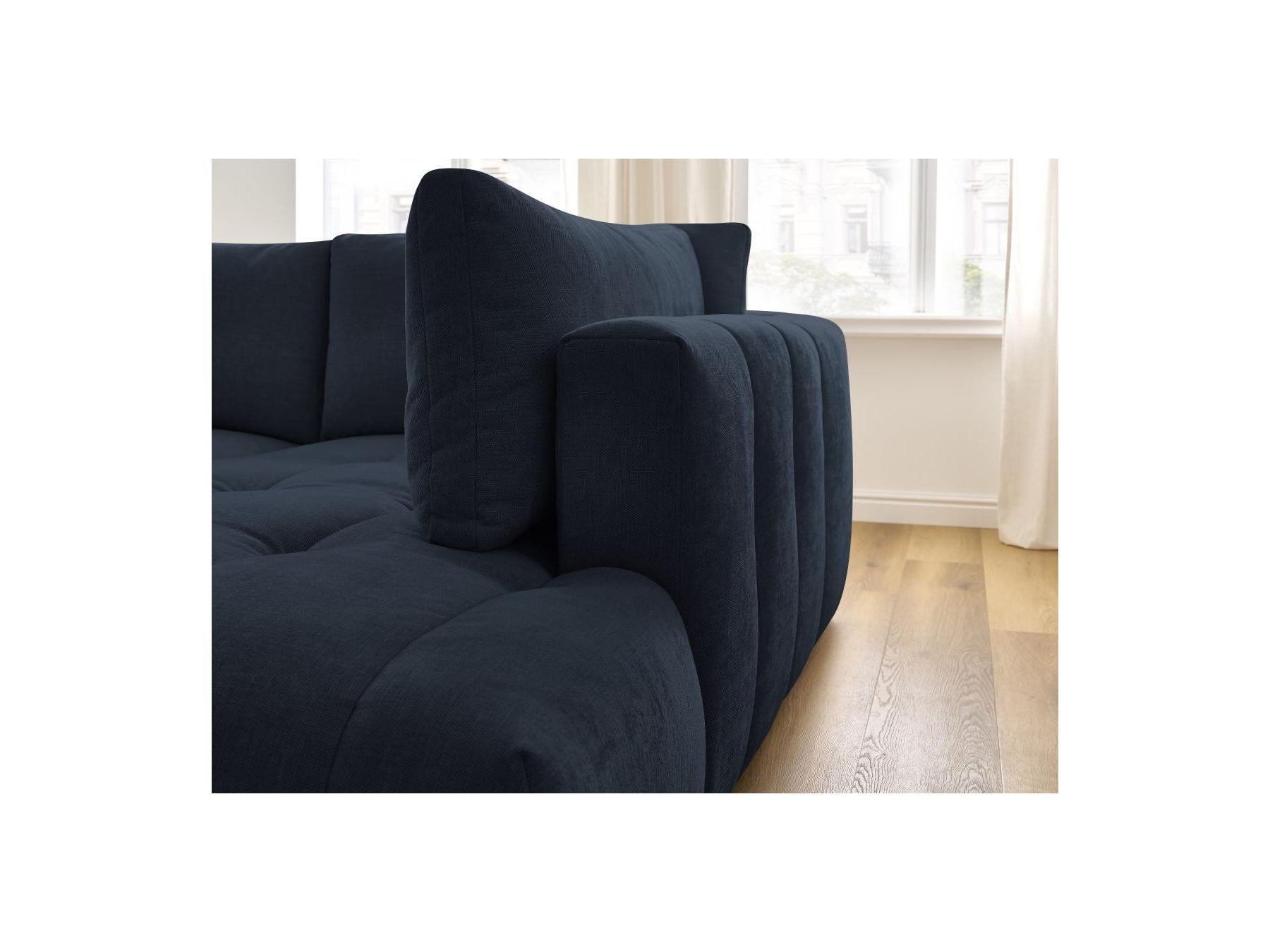 Fuji - Canapé D'Angle L Convertible - Tissu Lisse - Angle Droit