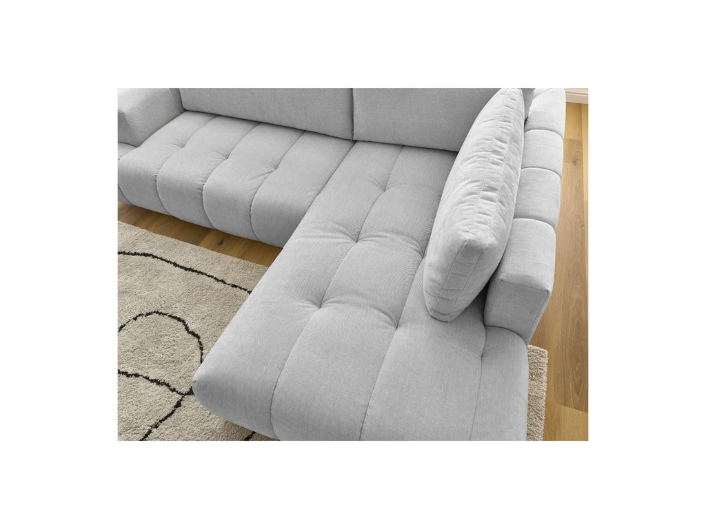 Fuji - Canapé D'Angle L Convertible - Tissu Lisse - Angle Droit