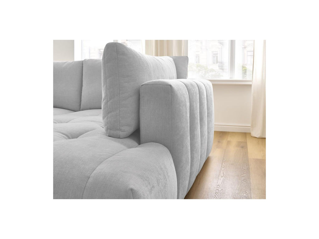 Fuji - Canapé D'Angle L Convertible - Tissu Lisse - Angle Droit