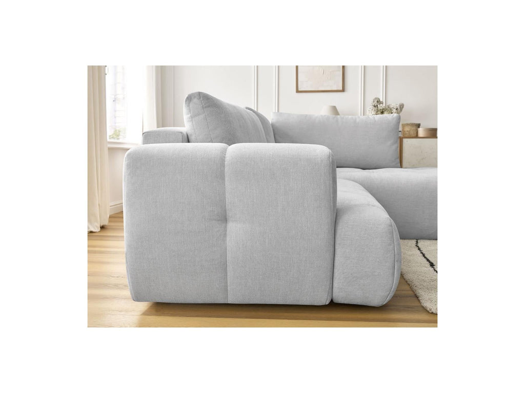 Fuji - Canapé D'Angle L Convertible - Tissu Lisse - Angle Droit