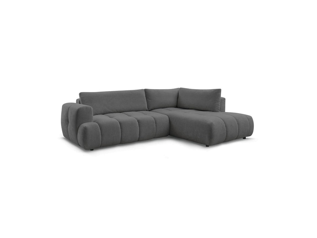 Fuji - Canapé D'Angle L Convertible - Tissu Lisse - Angle Droit