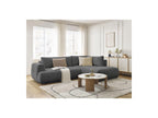 Fuji - Canapé D'Angle L Convertible - Tissu Lisse - Angle Droit