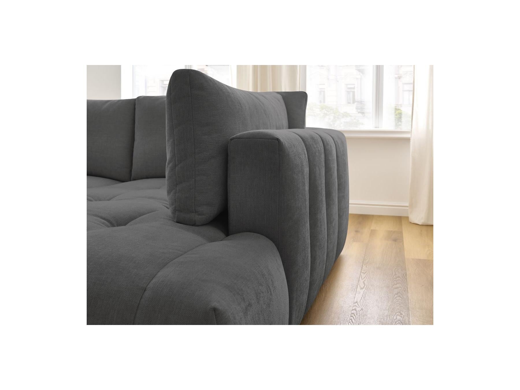 Fuji - Canapé D'Angle L Convertible - Tissu Lisse - Angle Droit