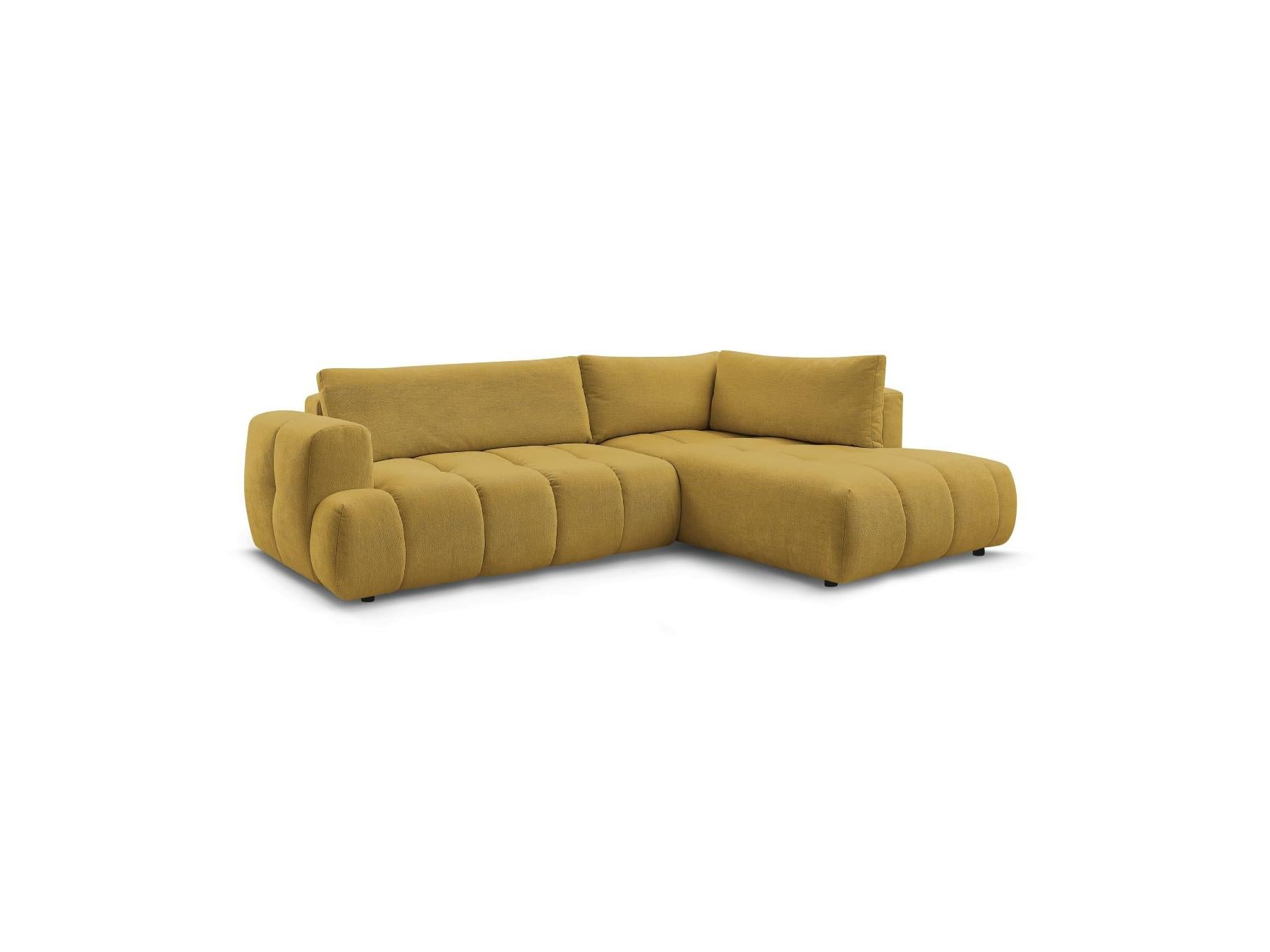 Fuji - Canapé D'Angle L Convertible - Tissu Lisse - Angle Droit