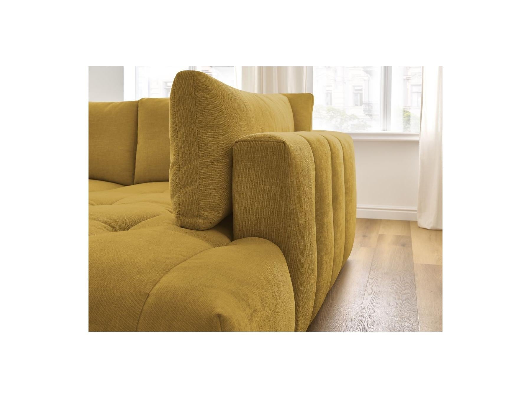 Fuji - Canapé D'Angle L Convertible - Tissu Lisse - Angle Droit