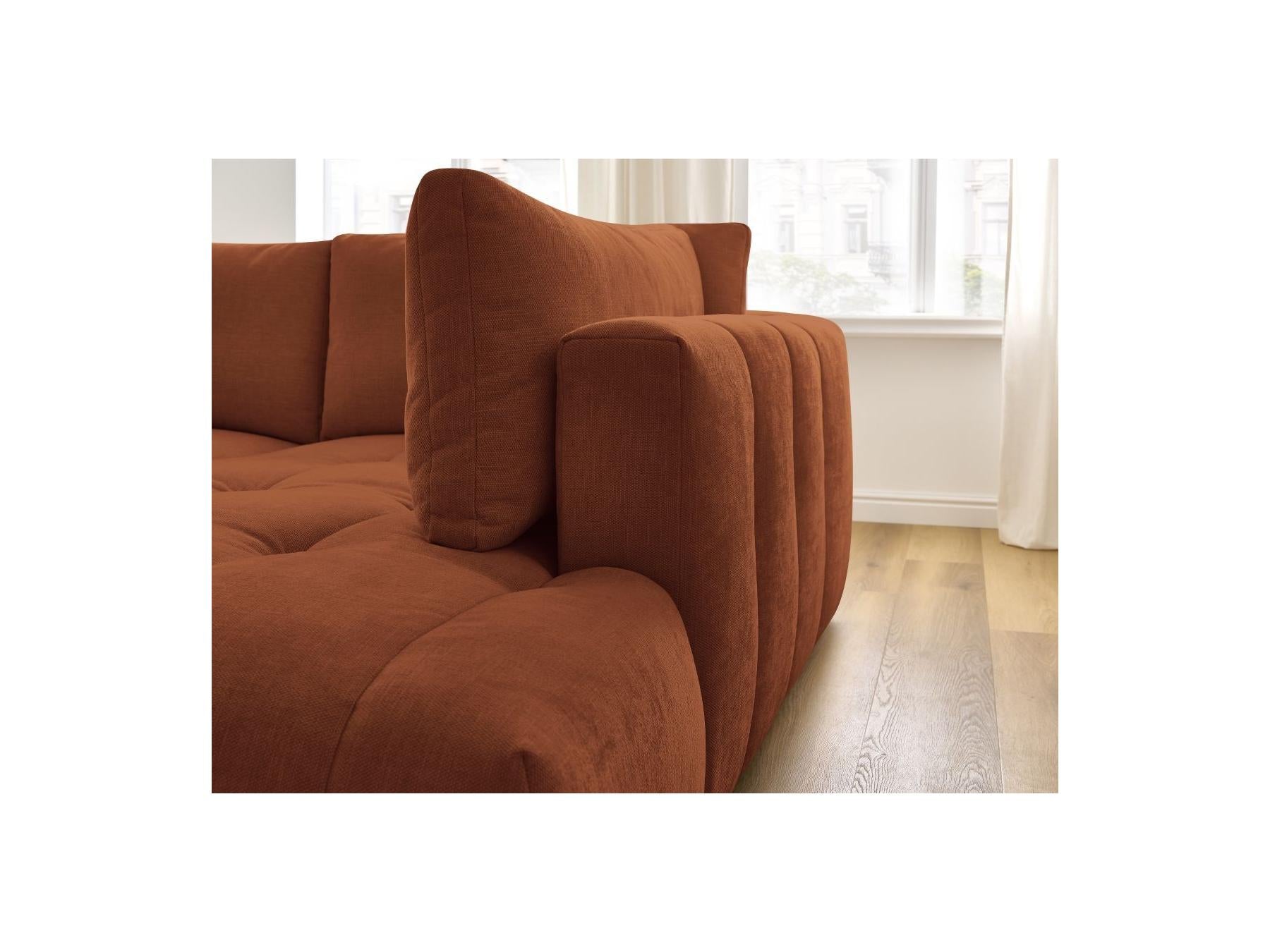 Fuji - Canapé D'Angle L Convertible - Tissu Lisse - Angle Droit