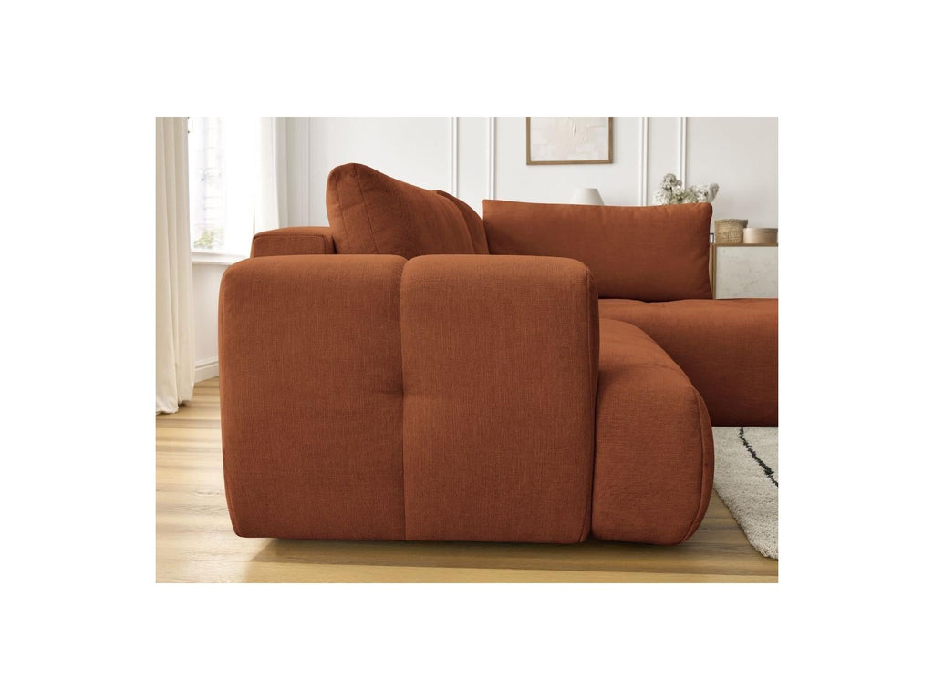 Fuji - Canapé D'Angle L Convertible - Tissu Lisse - Angle Droit