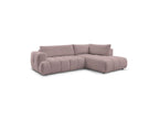 Fuji - Canapé D'Angle L Convertible - Tissu Lisse - Angle Droit