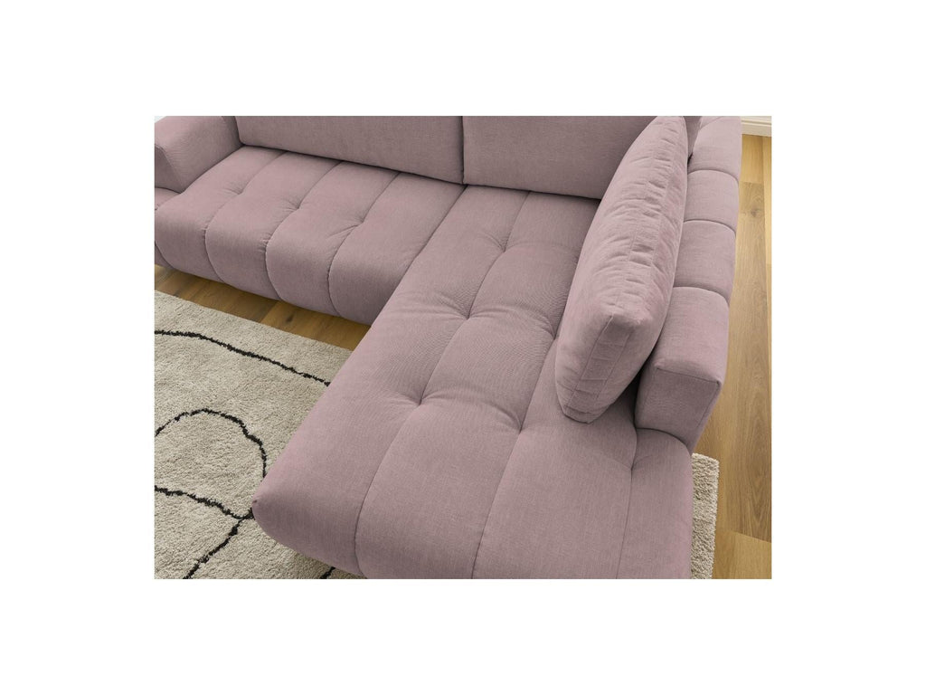 Fuji - Canapé D'Angle L Convertible - Tissu Lisse - Angle Droit