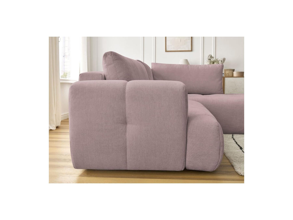 Fuji - Canapé D'Angle L Convertible - Tissu Lisse - Angle Droit