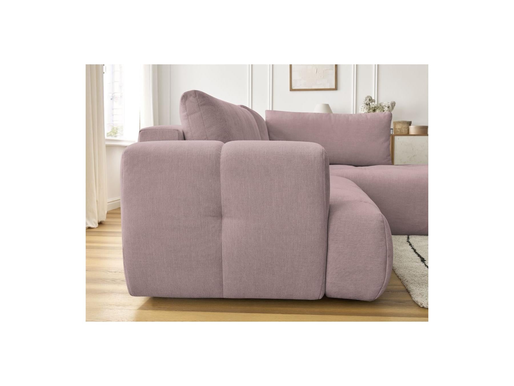 Fuji - Canapé D'Angle L Convertible - Tissu Lisse - Angle Droit