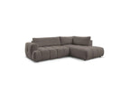 Fuji - Canapé D'Angle L Convertible - Tissu Lisse - Angle Droit
