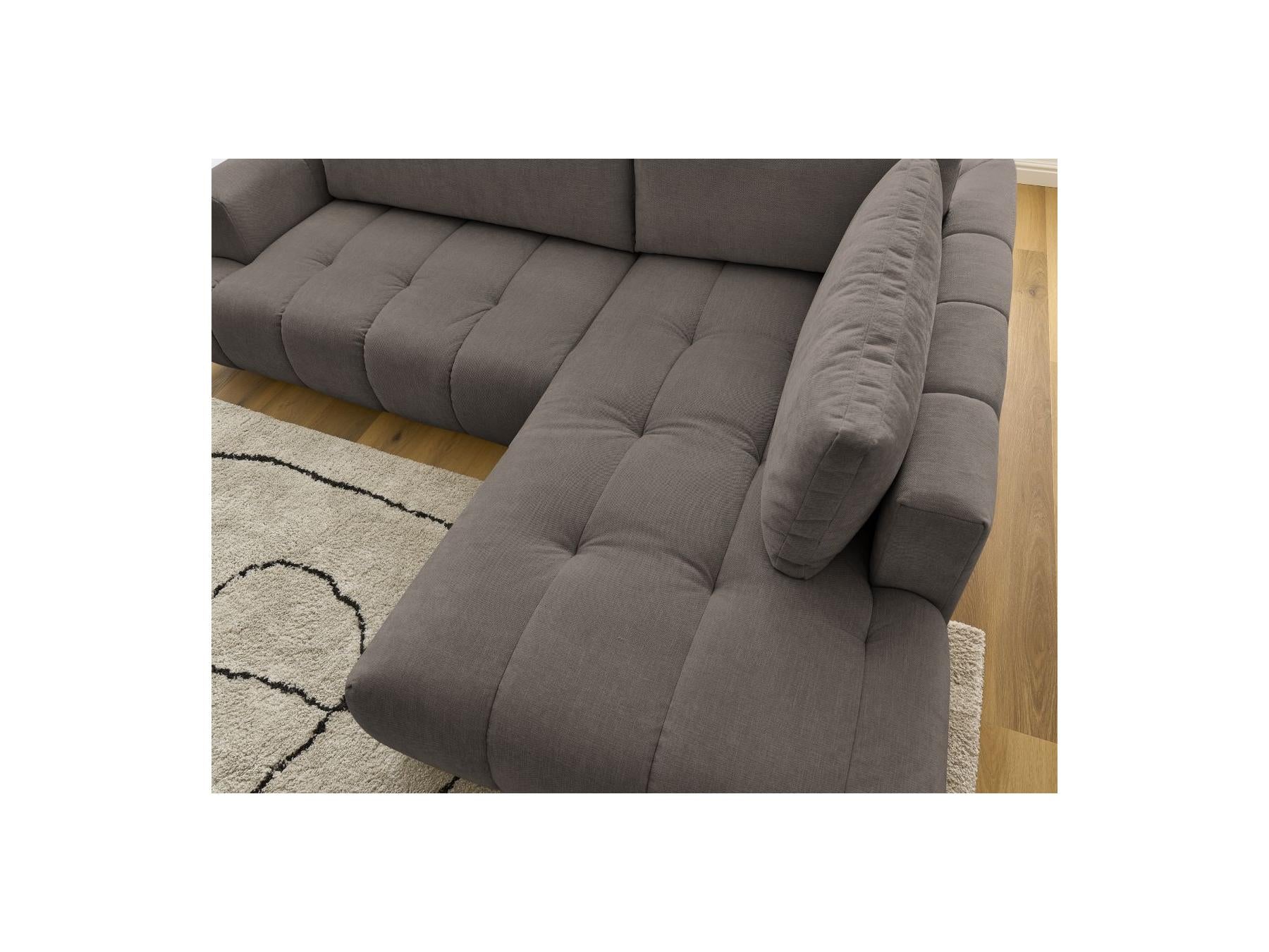Fuji - Canapé D'Angle L Convertible - Tissu Lisse - Angle Droit