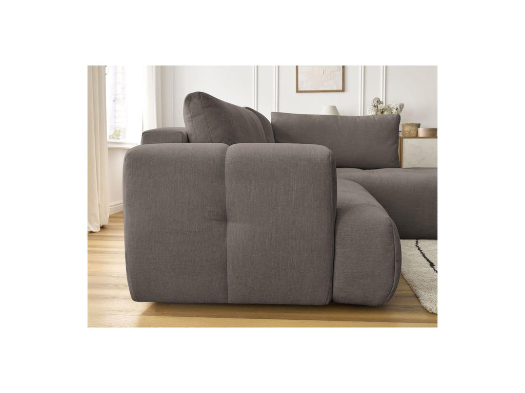 Fuji - Canapé D'Angle L Convertible - Tissu Lisse - Angle Droit