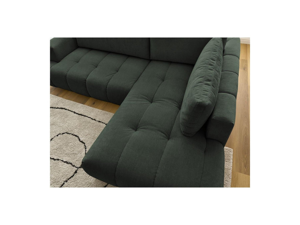 Fuji - Canapé D'Angle L Convertible - Tissu Lisse - Angle Droit