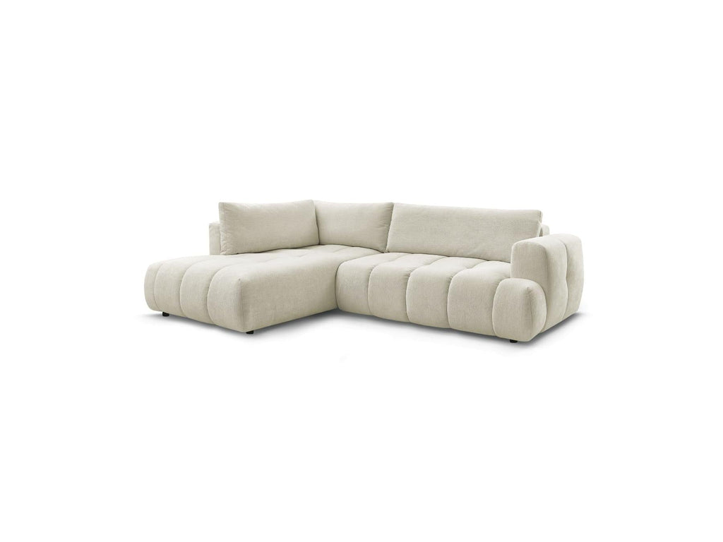Fuji - Canapé D'Angle L Convertible - Tissu Lisse - Angle Gauche
