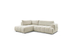 Fuji - Canapé D'Angle L Convertible - Tissu Lisse - Angle Gauche